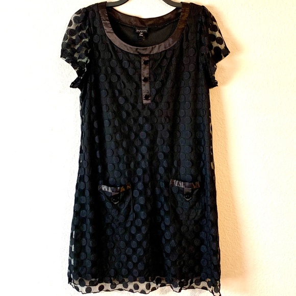 Enfocus Studio Dresses & Skirts - Enfocus Women Lace Polka Dot Black Dress 14W